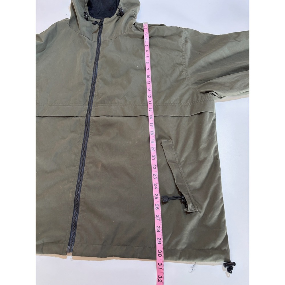 Catalina Outerwear Olive Green Full Zip Hooded Windbreaker Jacket Mens XL - Picture 4 of 6